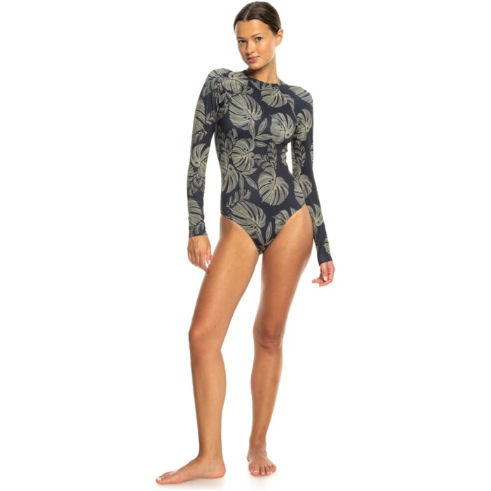 2024 Roxy Mujer Pro Traje De Surf De Una Pieza The Overhead ERJWR03777 - Anthracite The Palms Wetsuit